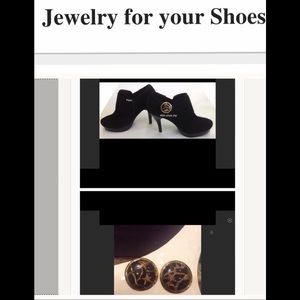 Leopard & Gold Shoe Jewelry Clip